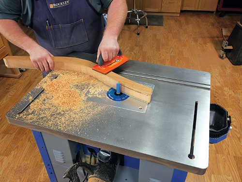 Routing down love seat parts to template