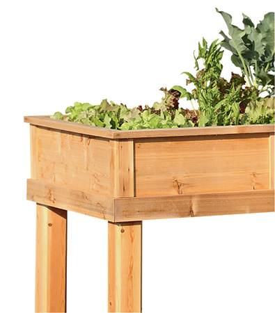 Side view of outdoor planter cart
