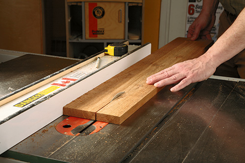 Cutting planks to size for making planter