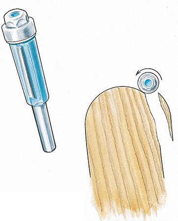 Making template cuts on a router with a flush trim cutting bit