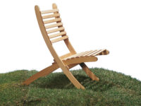 Folding slatted chair