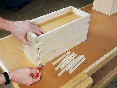 Marking guide locations in drawer carcass
