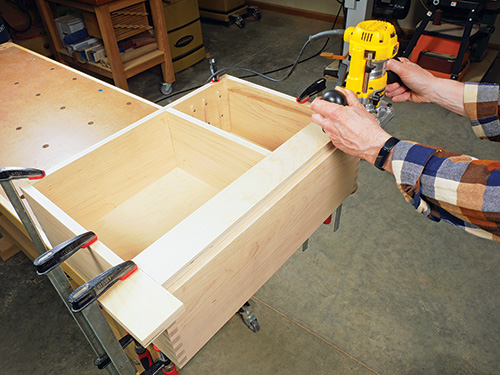 Preparing tool cabinet for door installation