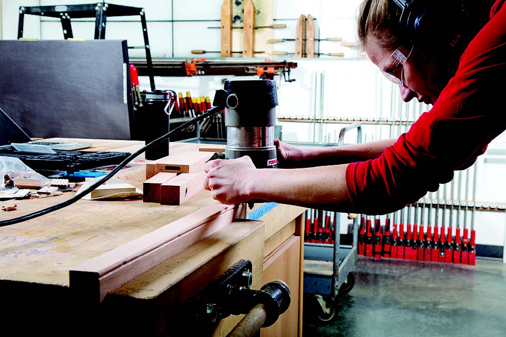 Smoothing out edges of end table parts