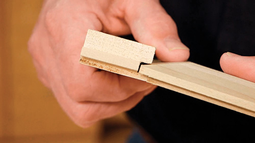 Test fitting cut door panel with frame groove