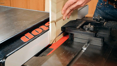 Using a table saw to make bevel cuts for raised panel cabinet door