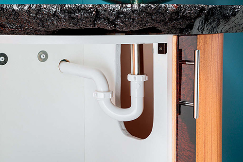 Installing piping in bathroom vanity