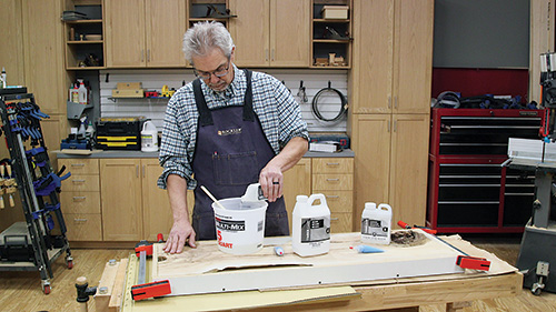 Mixing tour part Timber Cast Epoxy