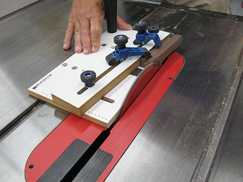 Making tapered cuts for rays on other side of blanks