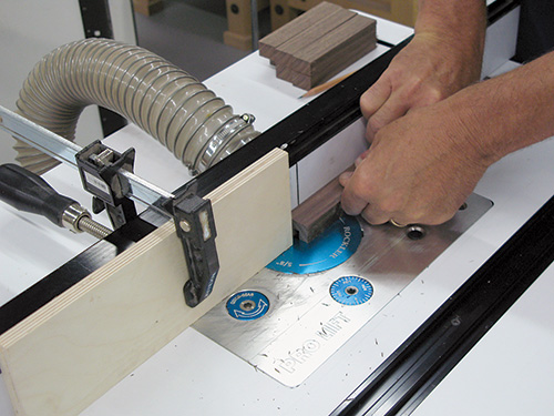 Routing tenon slot in starburst clock rays
