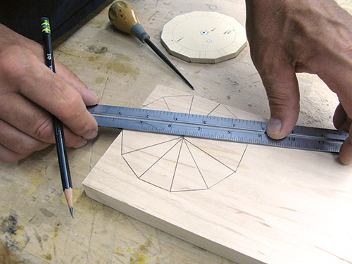 Dividing clock face into hour segments