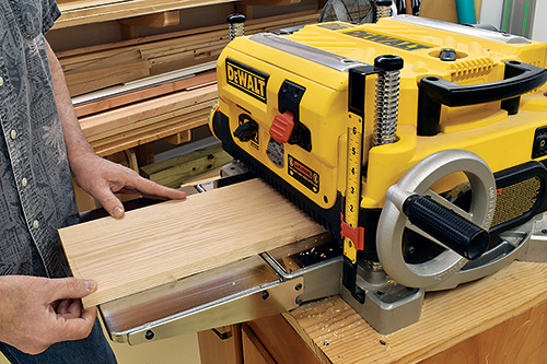 Planing lumber for task light parts