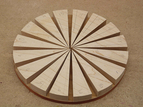 Segmented bowl blank pieces layout