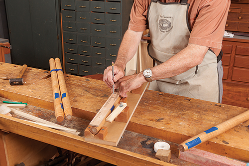 Marking story sticks for turning multiple chair legs