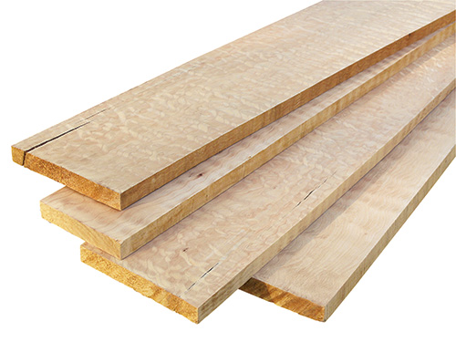 Stacked maple lumber for shaker end table