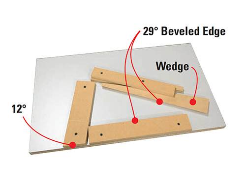 Diagram of lamp shade frame jig