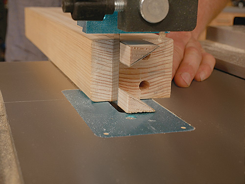 Cutting out legs for patio table