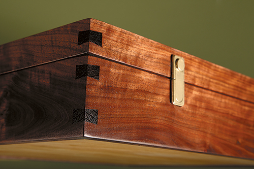 Door catch mechanism for silverware chest