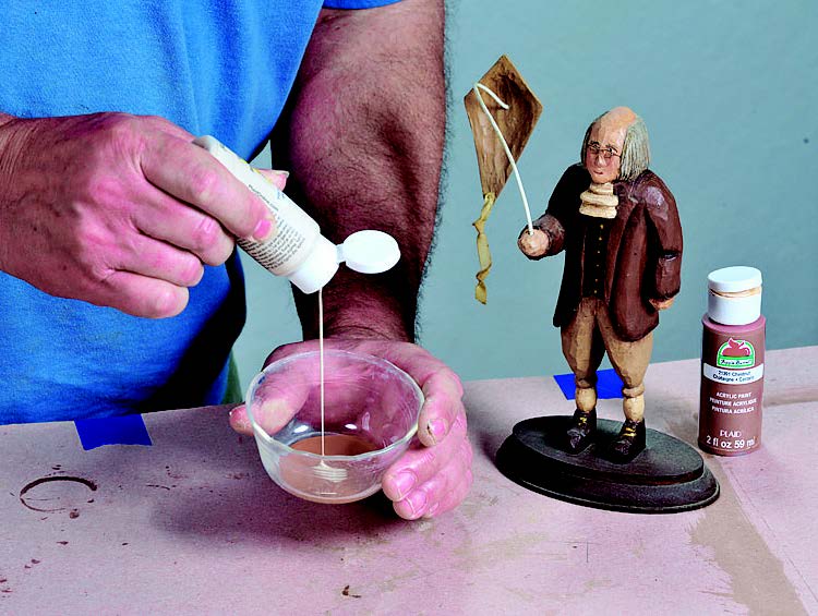 If you want a dull sheen on your project, use “chalk” paint, milk paint or ceiling paint. Soften colors by mixing in some white paint.