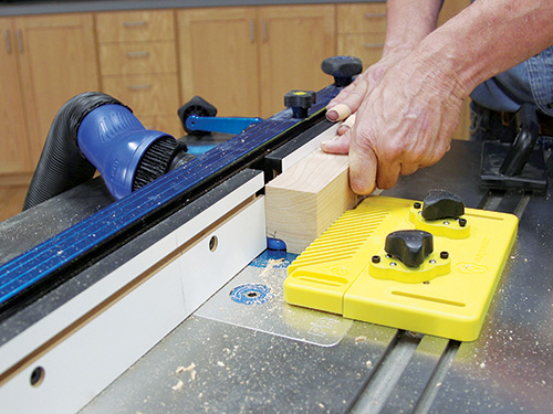 Making cove cut on one side of trivet base