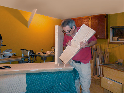 Test fitting sofa table legs