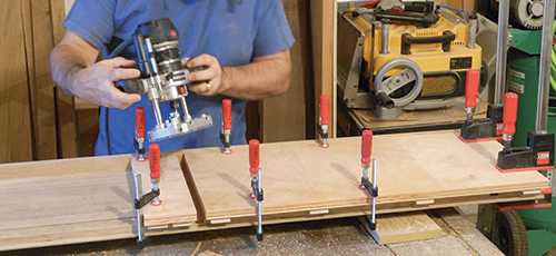 Routing dado for shelf installations