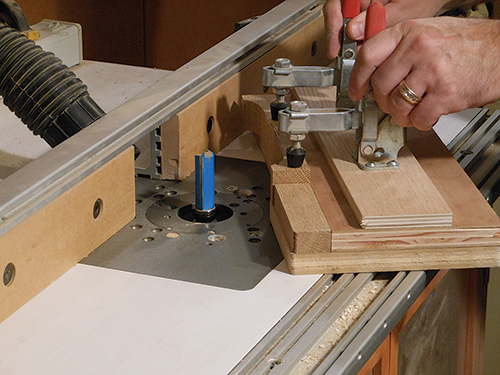 Shop-made corbel router jig