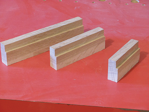 Clamping cauls made to aid in bookcase assembly