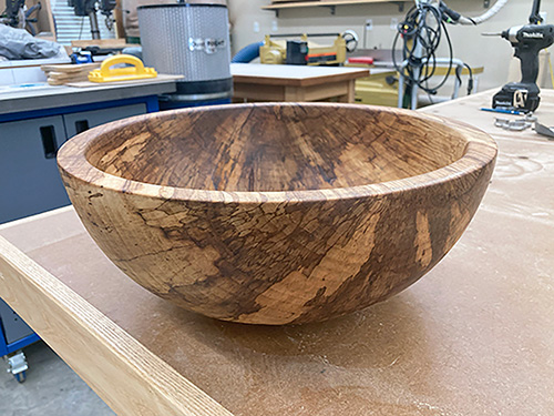 Spalted wood bowl turned by Chris Marshall