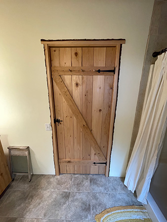 Door made with wood slab