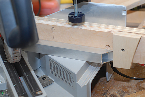 Cutting coffee table leg stile