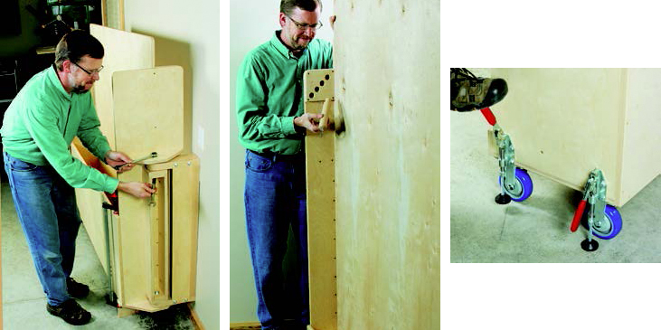 Mobility functions of panel storage system