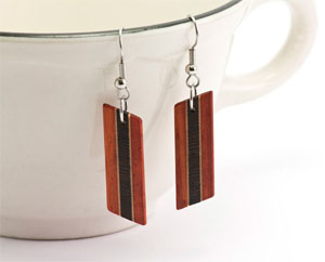 TWPadaukWengeMapleVeneerEarrings