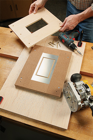 Completed plate of aluminum cut with a router