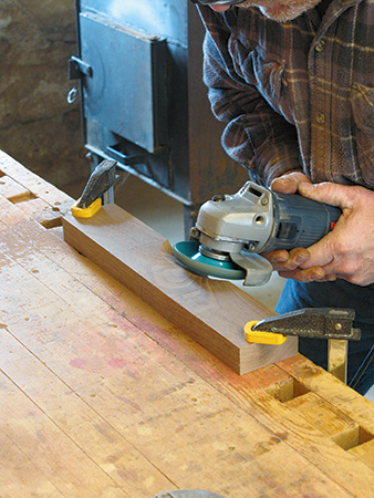 Creating a scoop in a chair crest rail