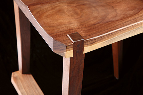 Tall kitchen chair leg detail
