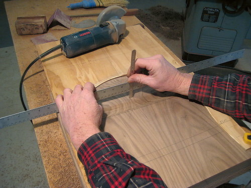 Checking depth with a metal rule