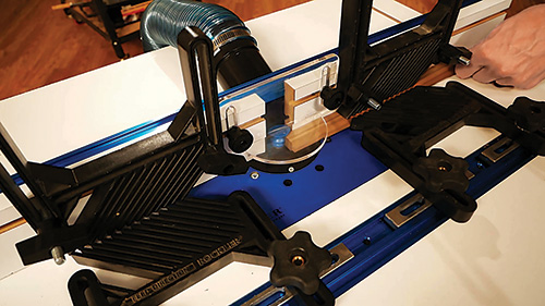 Setting up router to cut Tambour slats