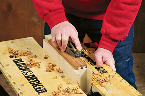 Planing a curve into box drawer front