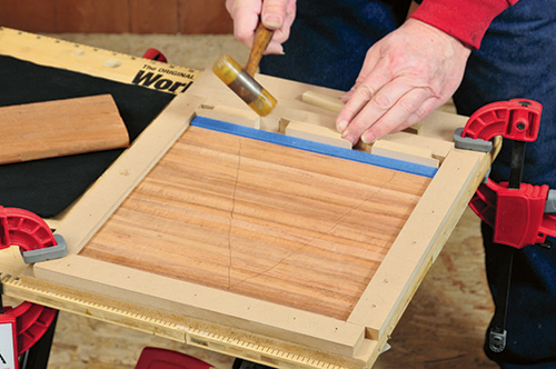 Fitting together tambour top box slats