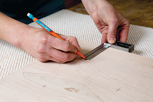 Measuring locations for installing clocks in frame