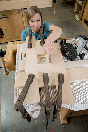 Making square shape with shop-made jig