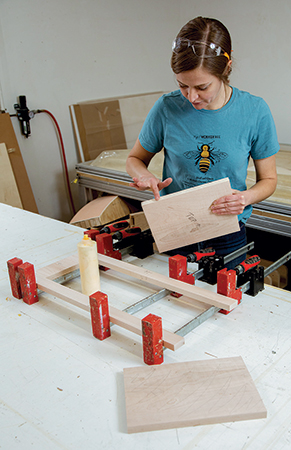 Test fitting parts of frame for wall clock