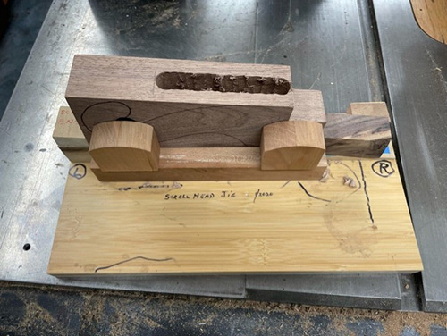 Dulcimer jig chiseling