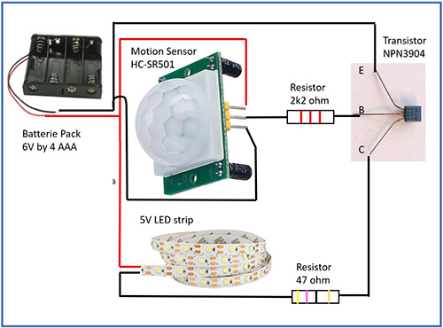 Turned lamp wiring diagram