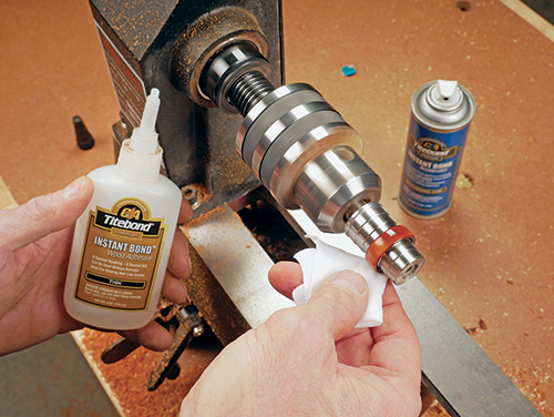 Sealing wood ring turning with CA glue