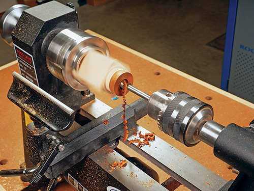 Cutting center of ring shape with Forstner bit