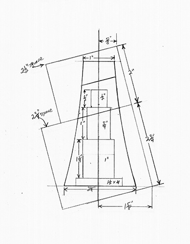 Concept drawing of turned salt shaker