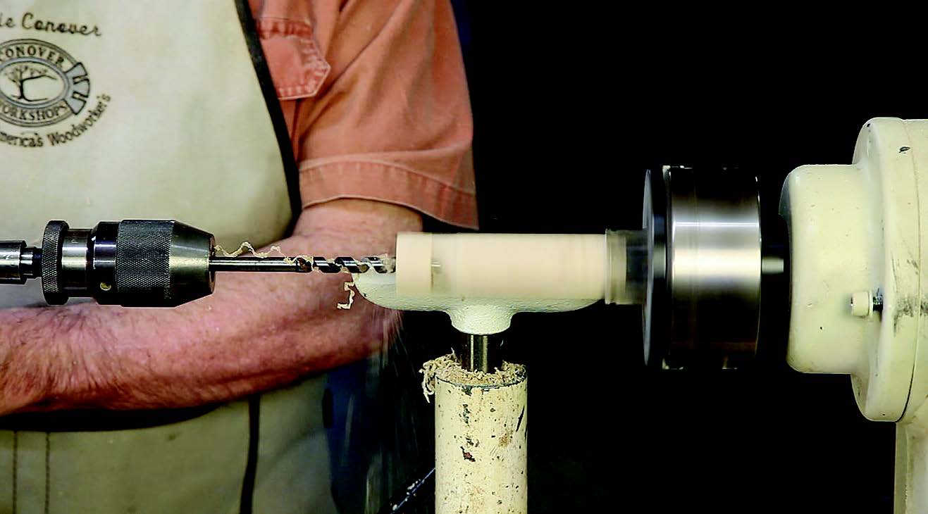 Drilling hole in whistle blank