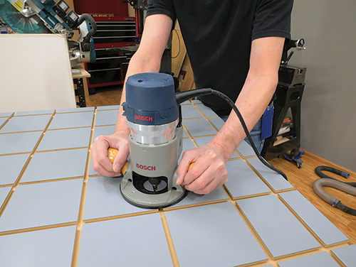 Cleaning out t-track cuts with second router cut